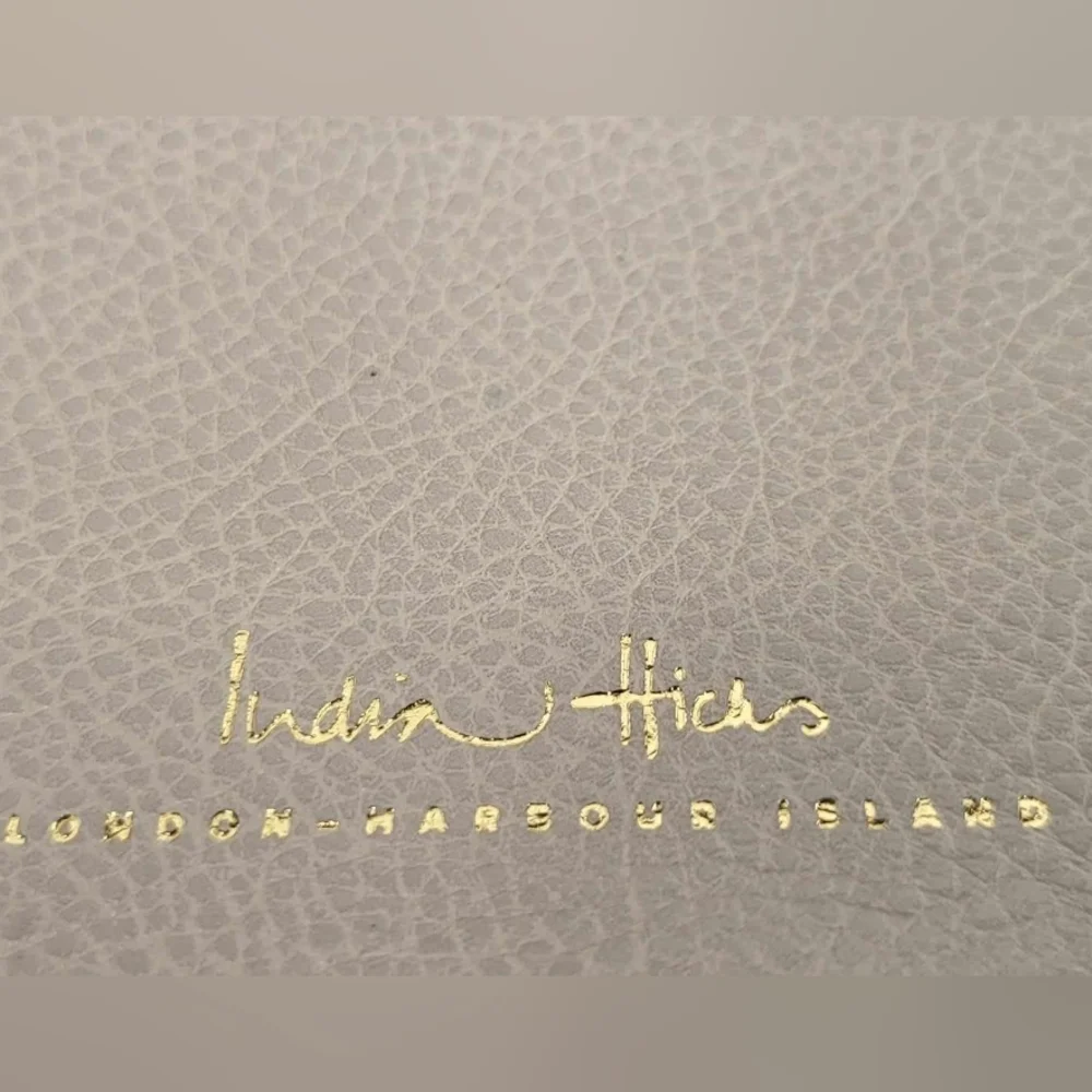 India Hicks‎ Leather Clutch Bag in Taupe